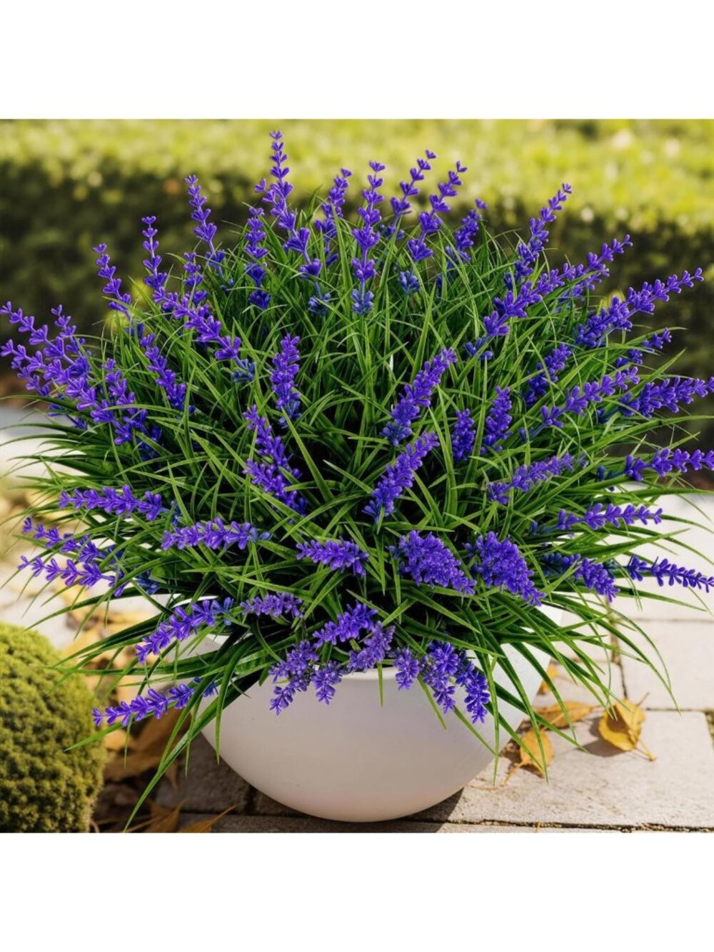 15 Bundles UV Resistant No-Fade Fake Lavender Plants for Indoor & Outdoor Decor